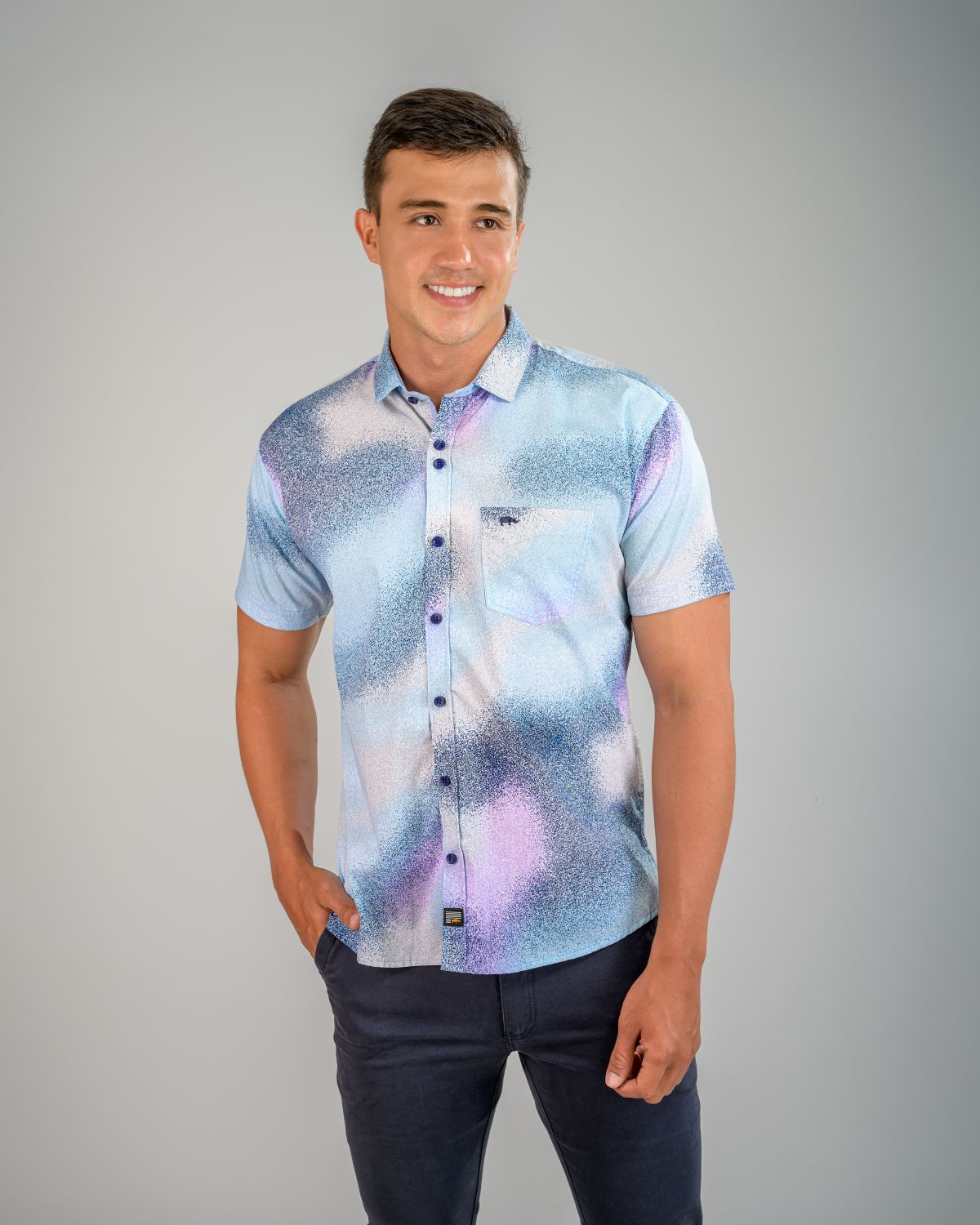 CAMISA  MANGA CORTA ESTAMPADA