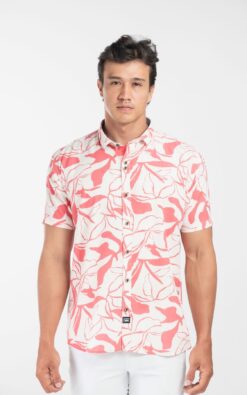 CAMISA  MANGA CORTA EN TELA DE LINO