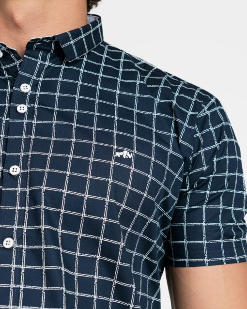CAMISA DE MANGA CORTA CON ESTAMPADO DE CUADROS - Imagen 5