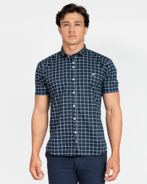 CAMISA DE MANGA CORTA CON ESTAMPADO DE CUADROS