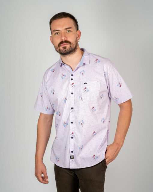 CAMISA DE MANGA CORTA ESTAMPADA