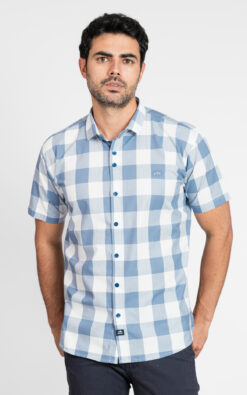 CAMISA DE MANGA CORTA CON ESTAMPADO DE CUADROS