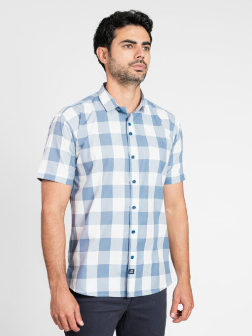CAMISA DE MANGA CORTA CON ESTAMPADO DE CUADROS - Imagen 2