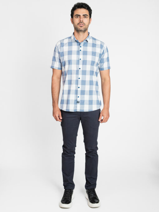 CAMISA DE MANGA CORTA CON ESTAMPADO DE CUADROS - Imagen 4