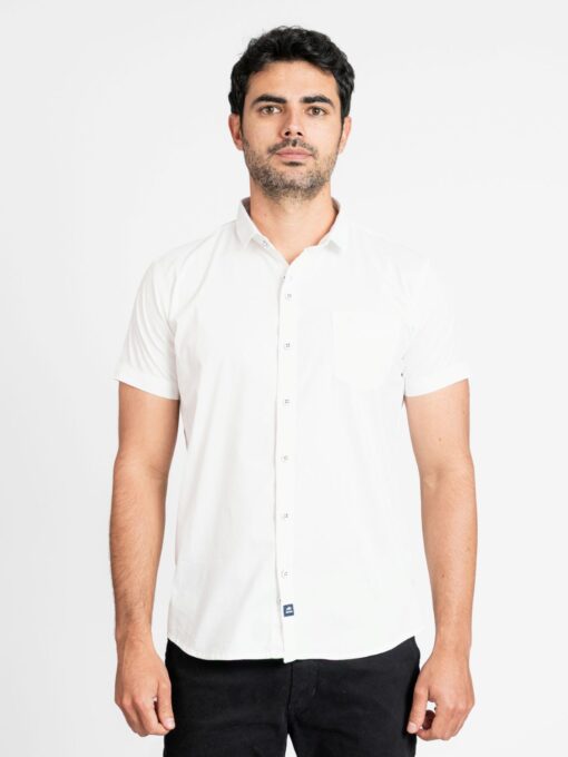 CAMISA DE MANGA CORTA UNICOLOR - Imagen 2