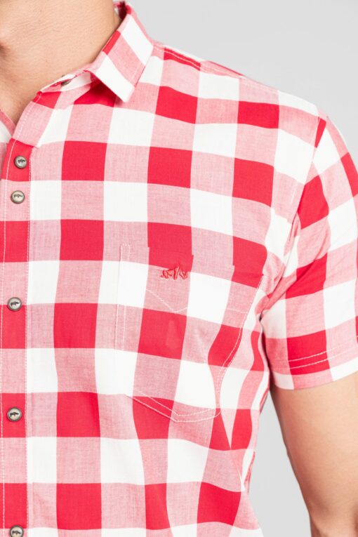 CAMISA DE MANGA CORTA CON ESTAMPADO DE CUADROS - Imagen 3