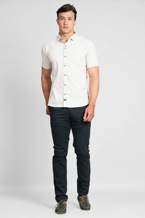 CAMISA DE MANGA CORTA CON ESTAMPADO DE LÍNEAS - Imagen 4