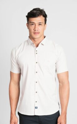CAMISA DE MANGA CORTA CON ESTAMPADO DE LÍNEAS