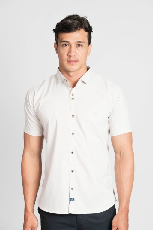 CAMISA DE MANGA CORTA CON ESTAMPADO DE LÍNEAS