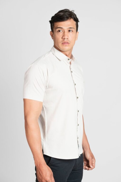 CAMISA DE MANGA CORTA CON ESTAMPADO DE LÍNEAS - Imagen 3