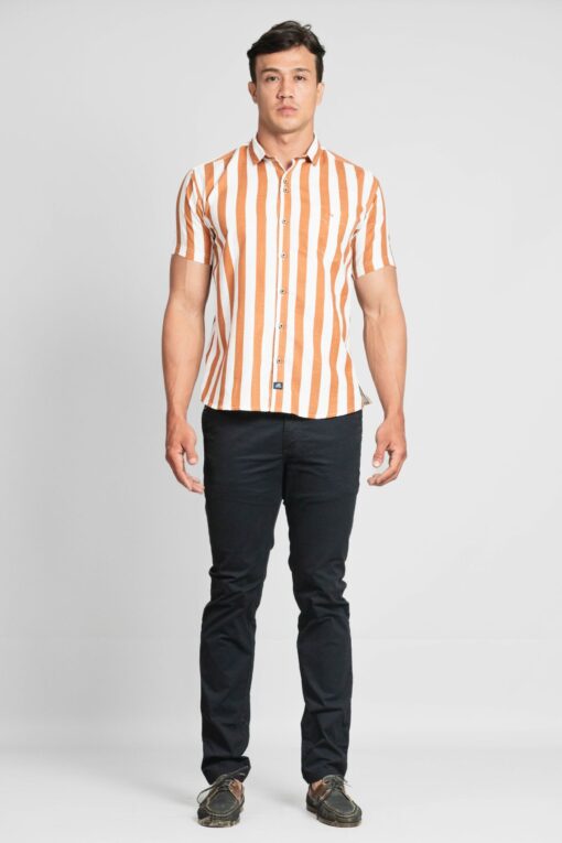 CAMISA DE MANGA CORTA CON ESTAMPADO DE LÍNEAS - Imagen 3