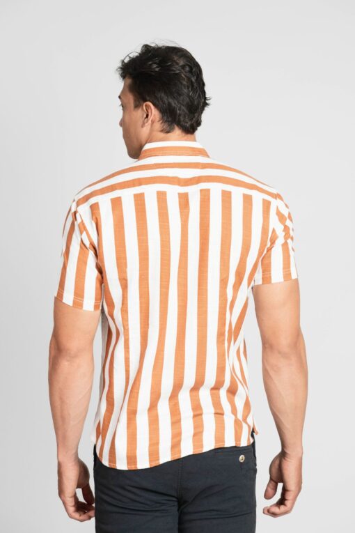 CAMISA DE MANGA CORTA CON ESTAMPADO DE LÍNEAS - Imagen 2