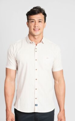 CAMISA DE MANGA CORTA CON ESTAMPADO DE LÍNEAS