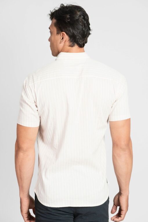CAMISA DE MANGA CORTA CON ESTAMPADO DE LÍNEAS - Imagen 3