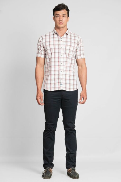 CAMISA DE MANGA CORTA CON ESTAMPADO DE CUADROS - Imagen 3