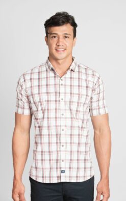 CAMISA DE MANGA CORTA CON ESTAMPADO DE CUADROS