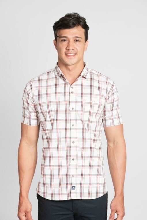 CAMISA DE MANGA CORTA CON ESTAMPADO DE CUADROS