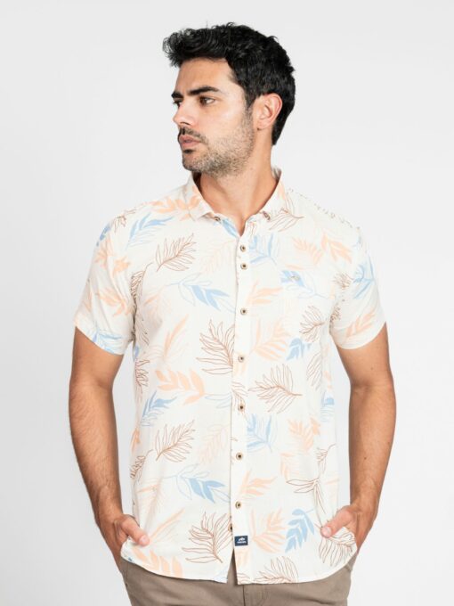 CAMISA DE MANGA CORTA ESTAMPADA