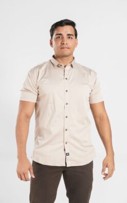 CAMISA  MANGA CORTA EN TELA RAYÓN