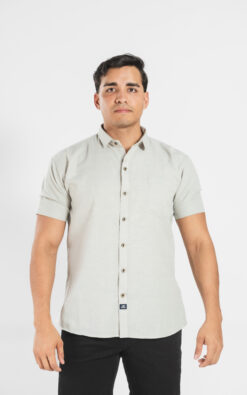 CAMISA EN LINO TEXTURIZADO